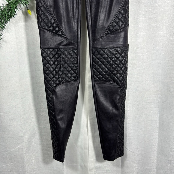 Spanx Moto quilted faux leather leggings Size Women's Small - Picture 6 of 8